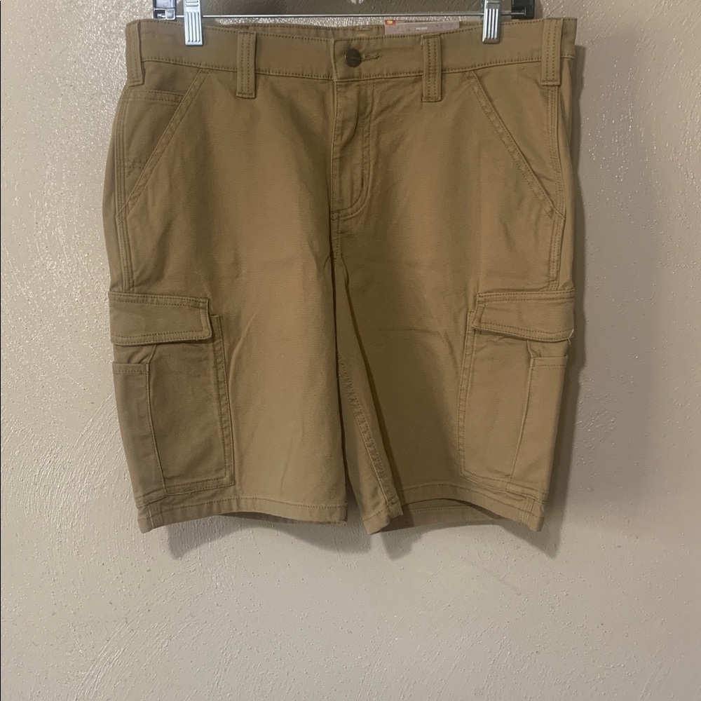 Cargo Shorts size 8 Tan - Rugged Canvas Everyday Work Utility Shorts NWT